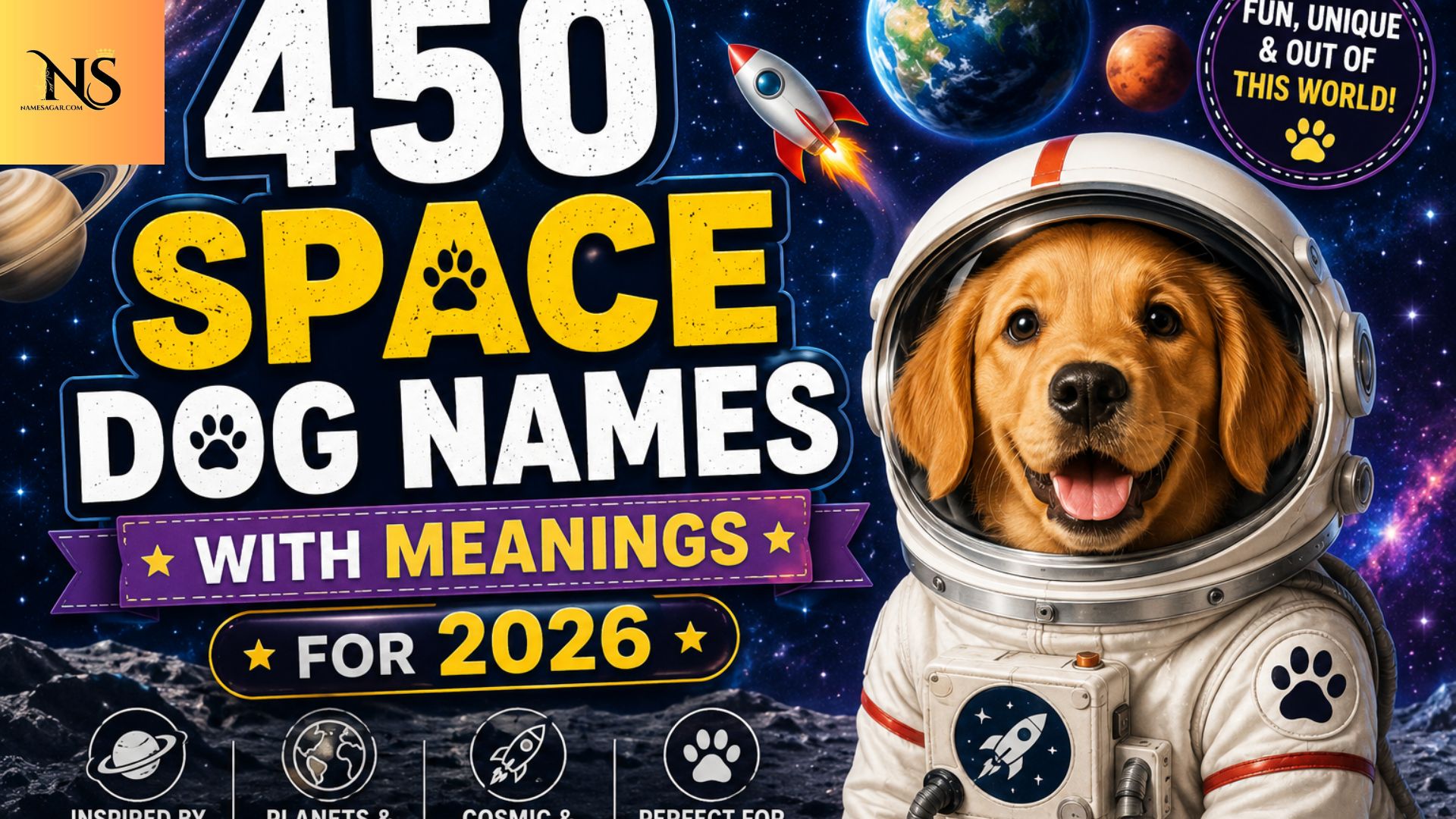 450 Space Dog Names Inspired by Stars, Planets & Galaxies With Meanings 2026